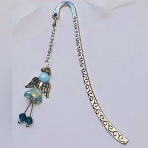 Handmade Silver Bookmark with Angel Charm